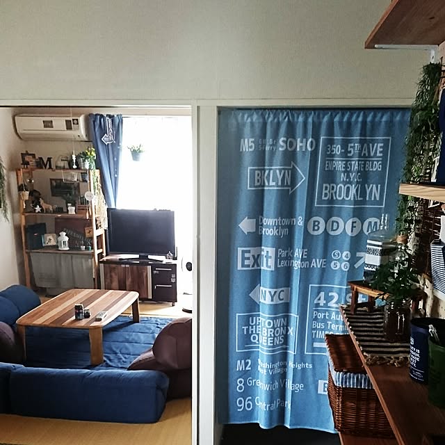 ラグが洗えるコーナークッション ネイビー 大 ラグのレビュー クチコミとして参考になる投稿18枚 Roomclip ルームクリップ