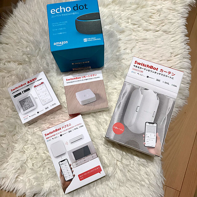 写真付きレビュー】【セット買い】Echo Dot 第3世代 チャコール + スイッチボット スマートホーム 学習リモコン Hub  Miniの通販商品口コミ情報 | RoomClipショッピング