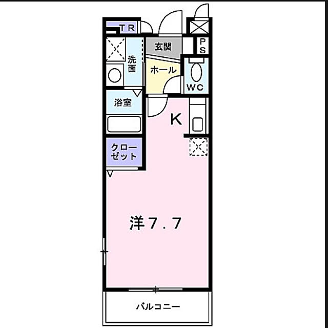 １ｒ ワンルーム 間取り図 間取り 一人暮らし などのインテリア実例 19 06 03 22 35 03 Roomclip ルームクリップ