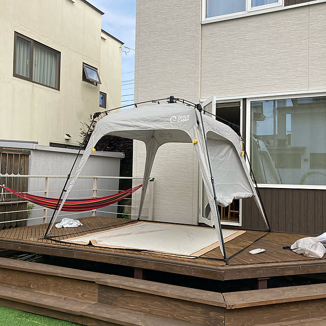 大人も着やすいシンプルファッション クイックキャンプ ワンタッチタープ Qc Tp250gy グレー 2 5m エクステリア