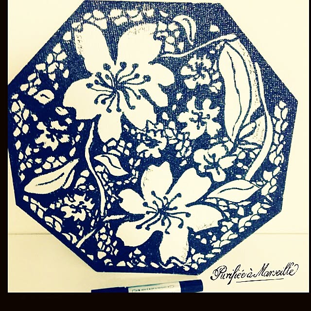 壁 天井 絵を描いてみた 題名のない心の花 素人 のインテリア実例 14 05 26 22 50 34 Roomclip ルームクリップ