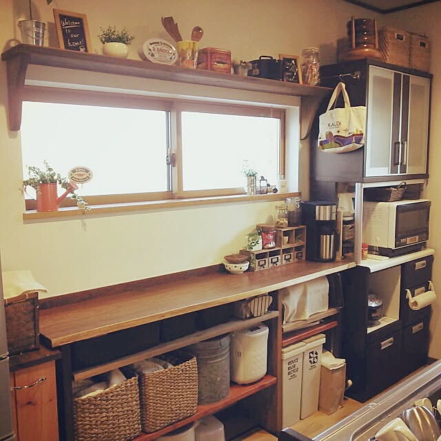 Kitchen/ダイソー/植物/飾り棚/DIY/男前にしたいのインテリア実例 - 2014-03-24 08:28:54