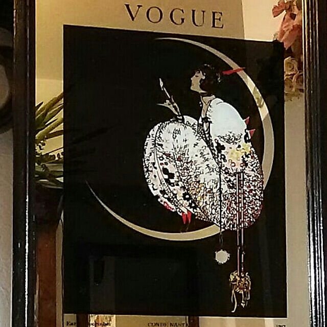 vogue パブミラー　鏡　レトロ　アンティーク