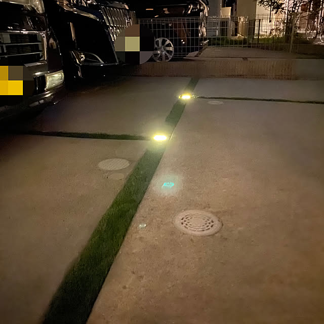 ソーラーライト 埋め込み式 ４個セット Led アウトドア 屋外 ガーデンライト 太陽光パネル充電 防犯対策 Ip65防水 光センサー 高輝度 自動点灯 消灯 玄関先 庭 芝生 車道 歩道のレビュー クチコミとして参考になる投稿6枚