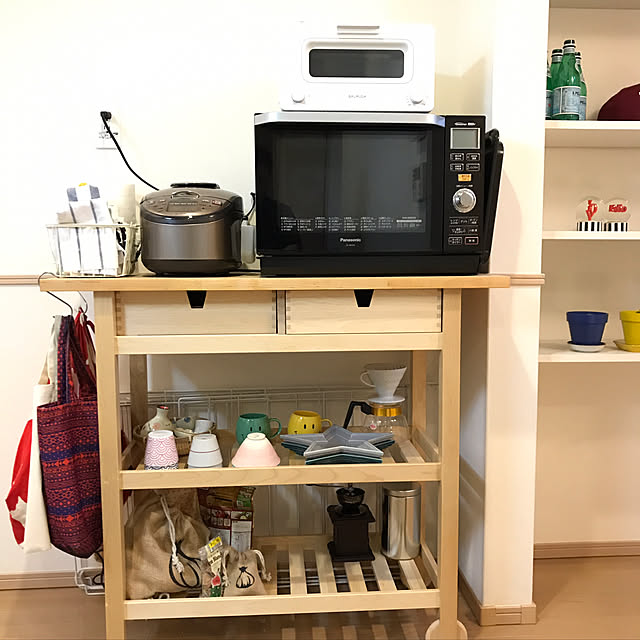 IKEA イケア FÖRHÖJA フォルホイア キッチンワゴン 木製 中古