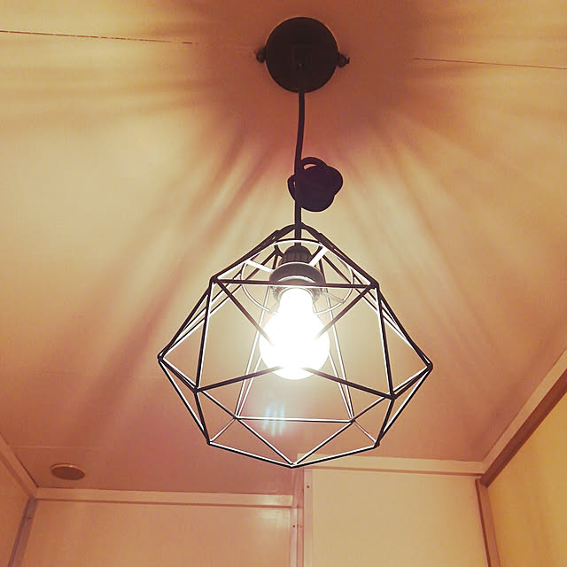 アールケイプラニング ワイヤー ランプシェード ペンダントライト Led E26 レトロ 北欧 ダイヤモンド ブラック ペンダント ランプ 照明 西海岸 工業 照明器具 おしゃれ ヴィンテージ リビング ダイニング キッチン 1灯 カフェ風 店舗 吊り下げ のレビュー