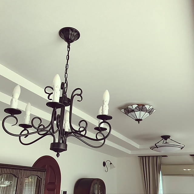 気質アップ KOIZUMI 5灯 アイアンシャンデリア 天井照明 - education