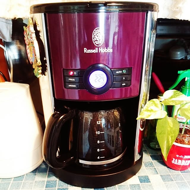 【写真付きレビュー】ラッセルホブス(Russell Hobbs) ラッセルホブス コーヒーメーカー ヘリテージ パープル 18499JPの通販