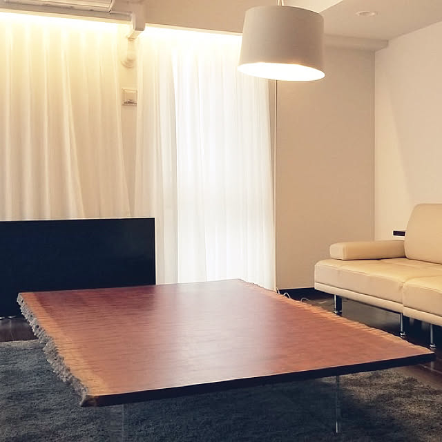 一枚板 アクリル 木の家具 コーヒーテーブル ブビンガ などのインテリア実例 19 08 31 17 35 17 Roomclip ルームクリップ