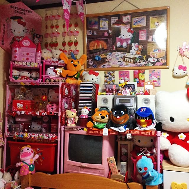 部屋全体/キティ部屋/オタク部屋/キティ/ハローキティ&hellip;などのインテリア実例 20140512 181338