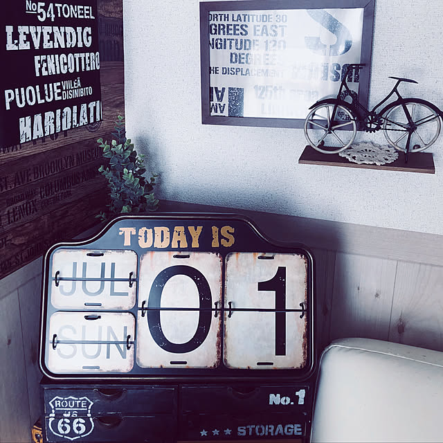 写真付きレビュー Iron Calendar 万年カレンダー 英語 卓上 おしゃれ アンティーク ブリキ 看板 ダルトン Dultonの通販商品 口コミ情報 Roomclipショッピング
