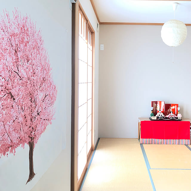 写真付きレビュー 生地 さくら柄パネル オックス 90cm単位 受験生 合格祈願 壁飾り インテリア 壁紙 布 背景 ツリータペストリー トーカイの通販商品 口コミ情報 Roomclipショッピング