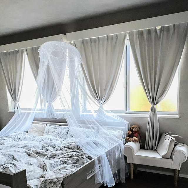 市場 幅58cm ニトリ 玄関先迄納品 モスキートネット 蚊帳 サークル4