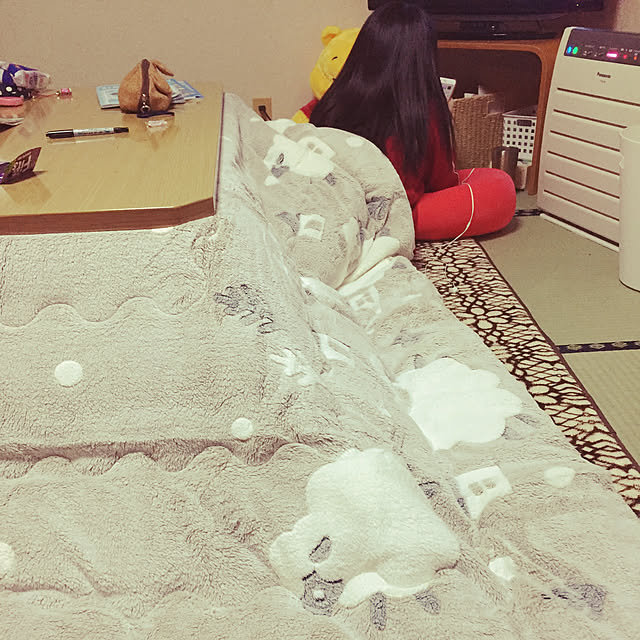 ニトリ こたつ掛ふとん 長方形 ヒツジh チョウ のレビュー 口コミとして参考になる投稿1枚 Roomclipショッピング
