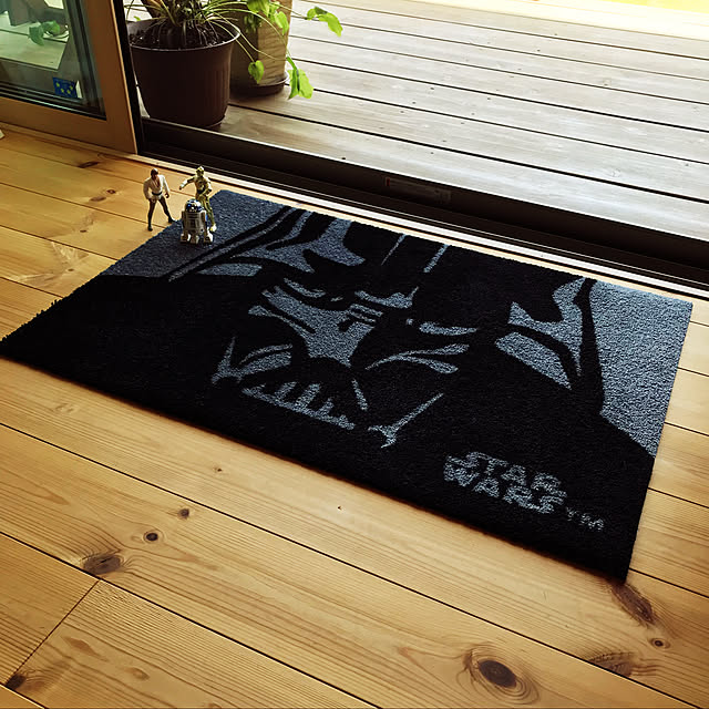 写真付きレビュー クリーンテックス ジャパン Disney Mat Collection ディズニー 玄関マット Starwars ダースベーダー 50 75 Cm 屋外 外 グレー 洗える 丸洗い 薄型 おしゃれ かわいい ずれない 滑り止め エントランスマット ドアマット 国産 日本製 クリーンテックス