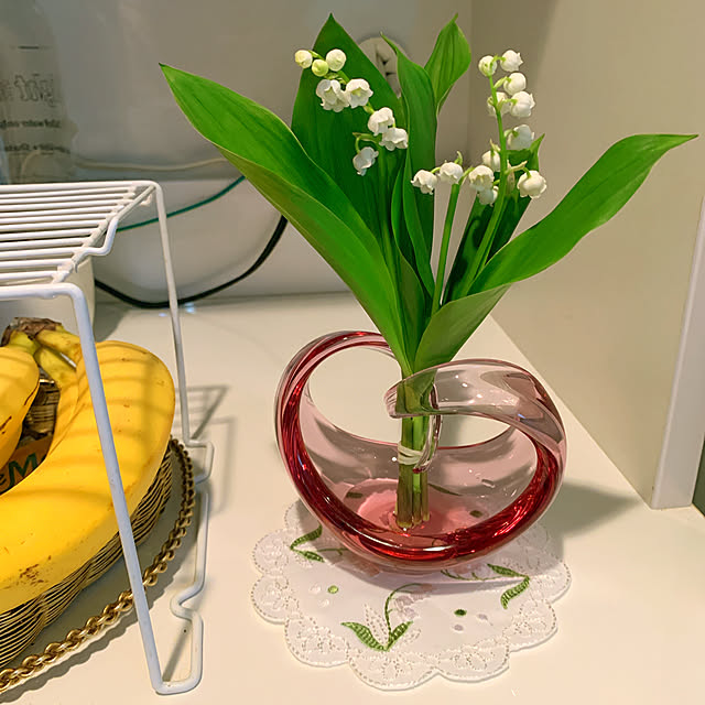 写真付きレビュー スガハラ フラワーベース ハートクルヴァ 花器 バイオレット 手作り 一輪挿し ギフトの通販商品 口コミ情報 Roomclipショッピング