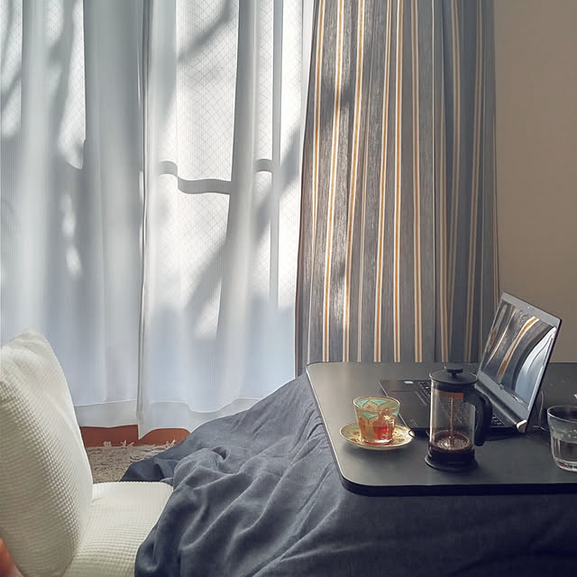 写真付きレビュー カーテン ハイジ グレー オーダー おしゃれ ストライプ ヴィンテージ カジュアル メンズ ナチュラル リビング 非遮光 メンズ ブルックリンの通販商品 口コミ情報 Roomclipショッピング