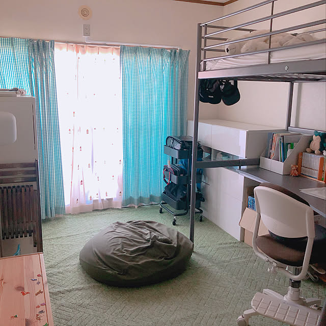 Ikea イケア 通販 Sv Auml Rta スヴェルタ ロフトベッドフレーム A マットレスなど別売りの商品がございます ご注意ください デスクトップ付き シルバーカラー S 3 のレビュー クチコミとして参考になる投稿1枚