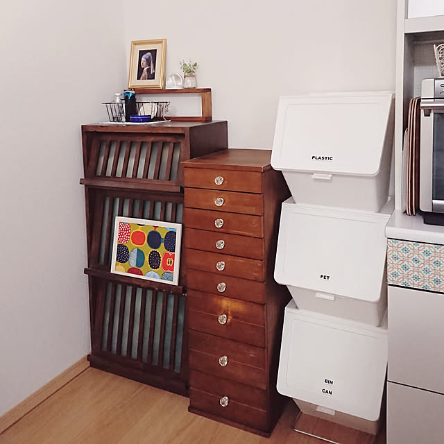 ゴミ箱 45l袋可 45リットル袋可 フロントオープン 分別 ダストボックス ごみ箱 積み重ね キッチン スリム シンプル 大容量 ふた付き おしゃれ 縦型 カウンター下 ロック付き ゴミ袋が見えない いたずら 防止 生ごみ スタックストー ペリカン ガービー 38l 3個セット の