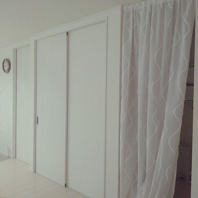 IKEA/イケア HILLMARI カーテン1組 ホワイト サイズ：145x250 cmのレビュー・クチコミとして参考になる投稿10枚 ｜  RoomClip（ルームクリップ）