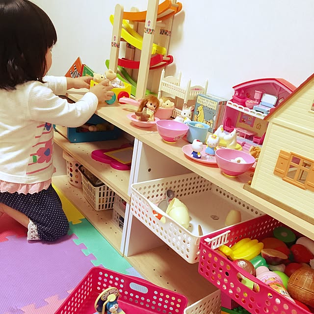 リビング/おもちゃ収納/オモチャ棚/オモチャコーナー/子供がいる家&hellip;などのインテリア実例 20160407 161130