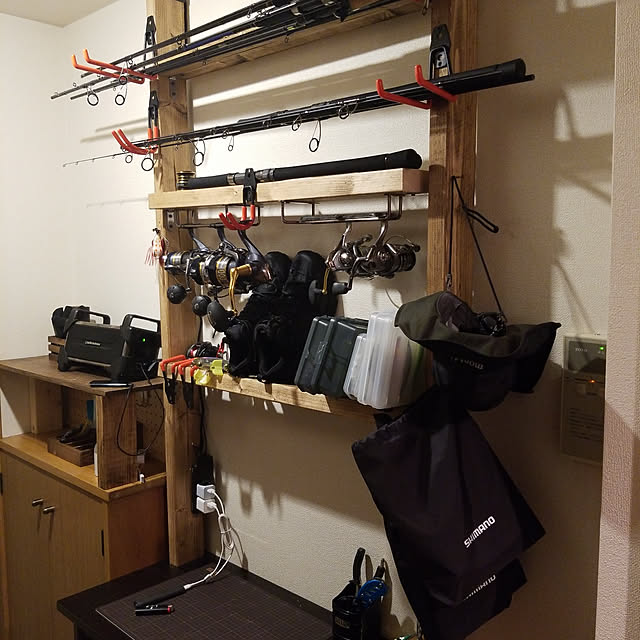 Kazuxi フック 壁掛けフック 10個セット ウォールフック 強力 工具 自転車 ガレージフック 物掛け ツールフック 取付用のビス付属のレビュー 口コミとして参考になる投稿1枚 Roomclip ルームクリップ