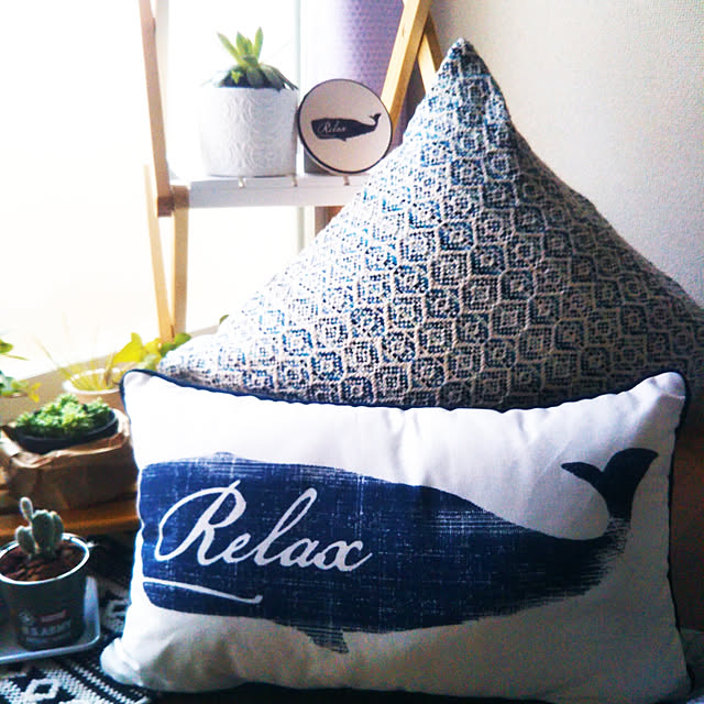 ニトリ クッションカバー Hb ミックス Bl 玄関先迄納品 のレビュー 口コミとして参考になる投稿7枚 Roomclip ルームクリップ