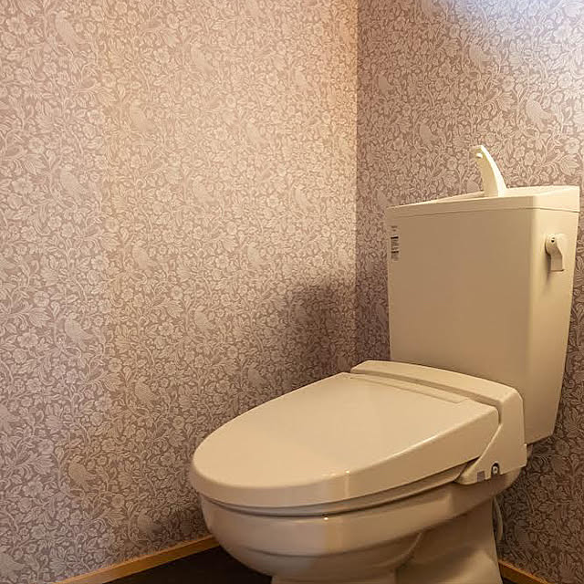 かわいい壁紙 かわいい壁紙が好き クロス トイレドア 自由設計 などのインテリア実例 22 02 28 09 14 44 Roomclip ルームクリップ