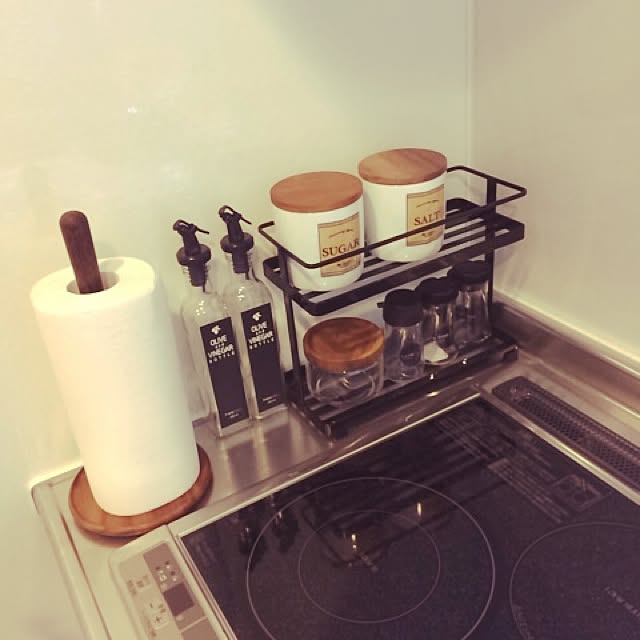 キッチン/オイルボトル/キッチンペーパーホルダー/ラベル/キャニスター...などのインテリア実例 20150906 004508