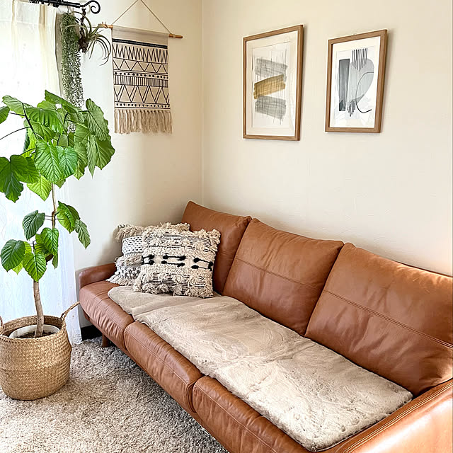 写真付きレビュー ソファシート 3人掛け用 レッキス 48 150cm 1枚 Rex Rex フェイクファー ロング カーシート 車 椅子 足下 ラグ 長座布団 無地 シンプル 洗える 新作商品 New 送料無料の通販商品 口コミ情報 Roomclipショッピング