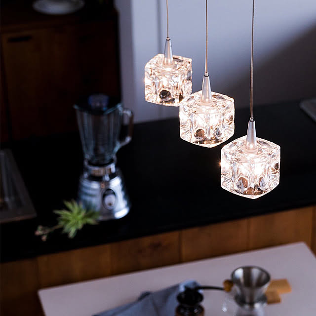 アウトレット キシマ Kishima 4連キューブ ハロゲンペンダントライト 4