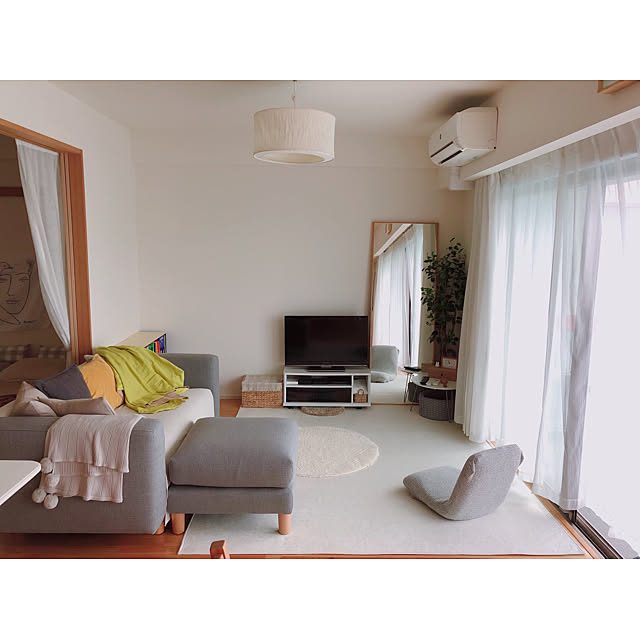 Aida ニトリ 無印良品 Ikea カーテン などのインテリア実例 21 06 27 10 51 34 Roomclip ルームクリップ