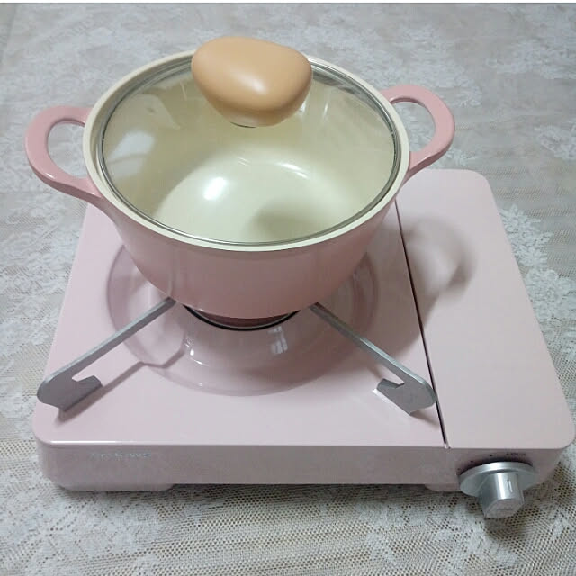 キッチン Pink 韓国 ピンク カセットコンロのインテリア実例 19 02 15 18 52 28 Roomclip ルームクリップ