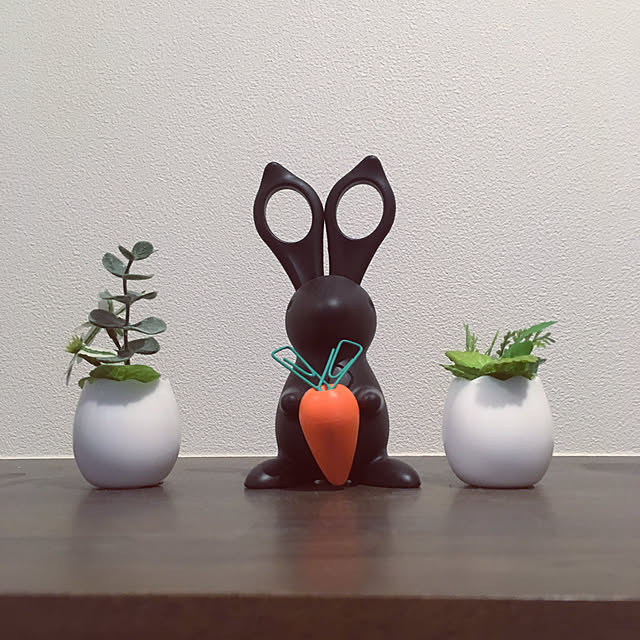 うさぎ ウサギ おしゃれ かわいい ウサギ 文房具 はさみ ハサミ クリップホルダー ハサミホルダー Qualy デスクバニーシザーズ クリップホルダー ブラックのレビュー クチコミとして参考になる投稿1枚 Roomclip ルームクリップ