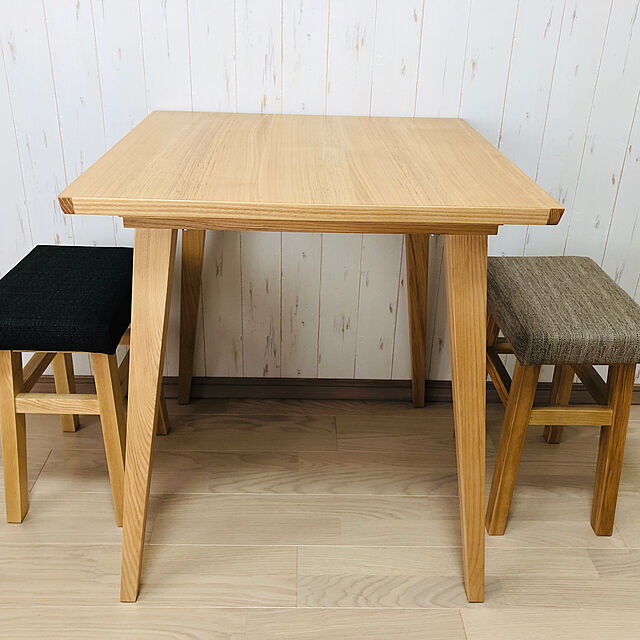 ダイニングセット 木製テーブル＆スツール2脚セット コンパクト 小さめ 
