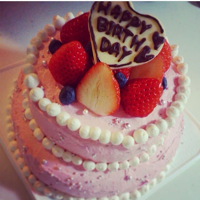 料理 Happybirthday バースデーケーキ 手作り 一人暮らしのインテリア実例 14 01 26 04 37 40 Roomclip ルームクリップ