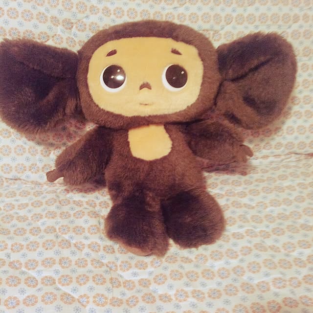 ベッド周り チェブラーシカ 癒やし ぬいぐるみのインテリア実例 14 07 12 22 38 18 Roomclip ルームクリップ