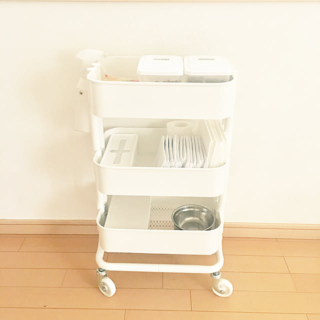 イケア Ikea キッチンワゴン Raskog ロースコグ ベビー ホワイトのレビュー クチコミとして参考になる投稿7枚 Roomclip ルームクリップ