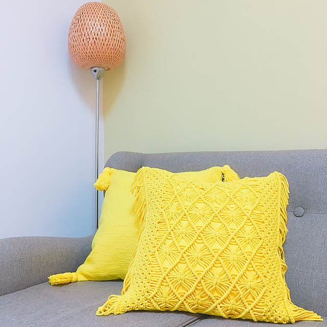 Francfranc フランフラン クッションカバー 450 450 イエロー ss 066 のレビュー 口コミとして参考になる投稿4枚 Roomclip ルームクリップ