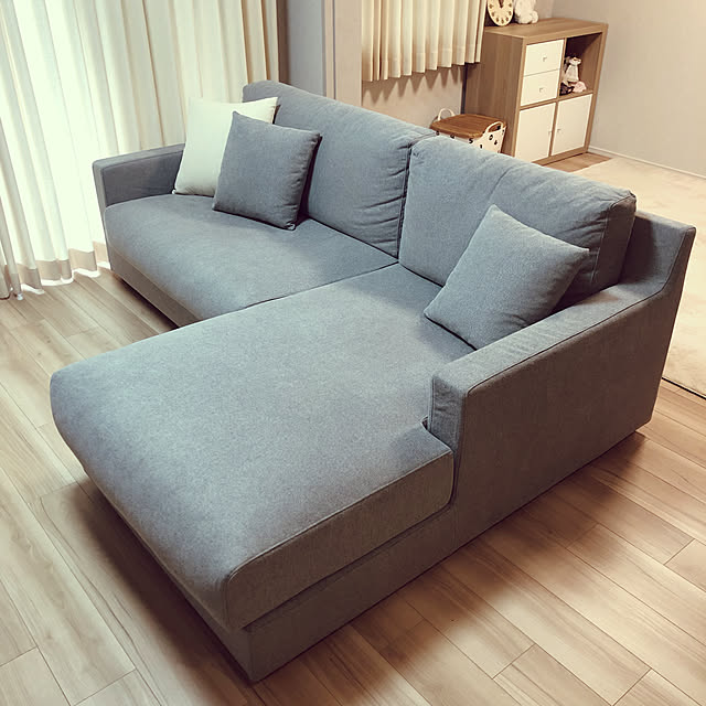 写真付きレビュー Den デン カウチソファ L字 カバーリング 高級 フェザー 3年保証 幅210cm ソファ ソファー 3人掛けソファ 2 5人掛け ソファ 2人掛け 3人掛け 3p ソファラボ グレー ダークグレー ダークブルーの通販商品 口コミ情報 Roomclipショッピング