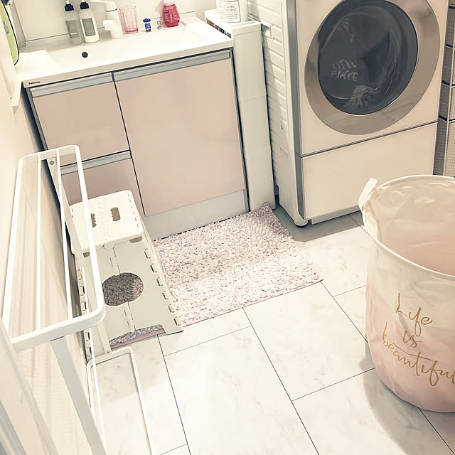 Dremisland 収納ボックス 大容量60l 折り畳み式 綿麻生地 ランドリーバスケット 洗濯物用かご 撥水加工 取っ手付き 生活雑貨 おもちゃ 収納ボックス 丸型 おしゃれ収納袋 グラデーションピンク のレビュー クチコミとして参考になる投稿1枚 Roomclipショッピング