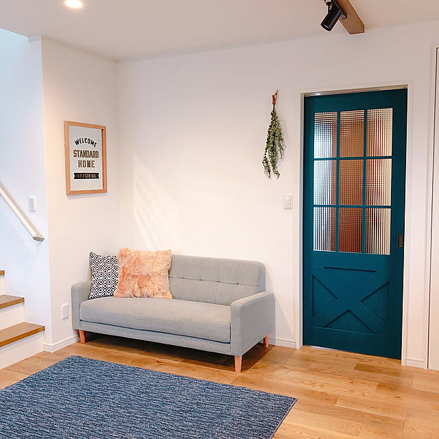 リビング/ニトリ/ソファー/ユーカリ/クッションカバー ...