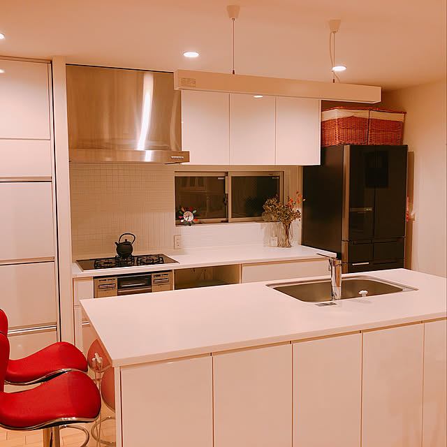 ニトリ カウンターチェア マーユh 1290 Red のレビュー 口コミとして参考になる投稿11枚 Roomclip ルームクリップ