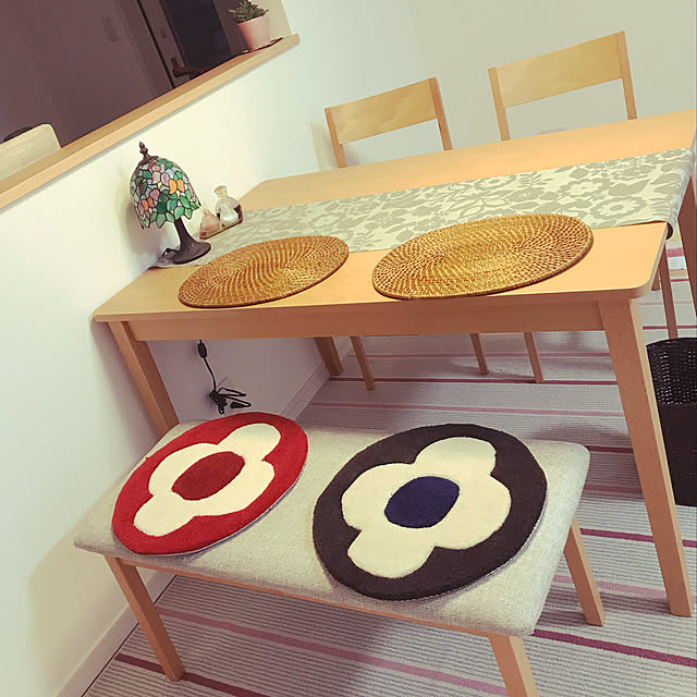 あす楽 F38cm マット Plune プルーン Ohana チェアパッド 丸 厚手 あす楽 F38cm マット Plune プルーン Ohana チェアパッド 丸 厚手