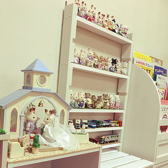 写真付きレビュー】◎赤い屋根の豪華SPセット◎ 赤い屋根の3階建ての大きなお家が作れるスペシャルセット （ハウス＆お人形＆家具） シルバニアファミリー  【大型商品】[160]の通販商品口コミ情報 | RoomClipショッピング