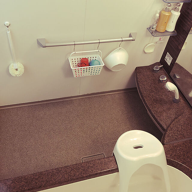 写真付きレビュー】ニトリ 裏面も洗いやすい 抗菌風呂いす ブロウ 高さ25cm(WH) の通販商品口コミ情報 | RoomClipショッピング