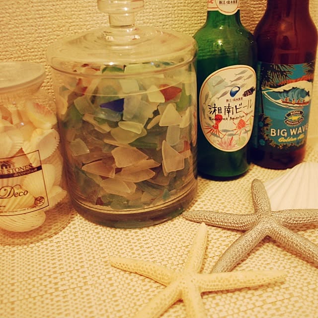 玄関 入り口 Francefrance ビーチグラス 湘南ビール 貝殻入りの瓶 などのインテリア実例 2014 08 18 10 07 05 Roomclip ルームクリップ