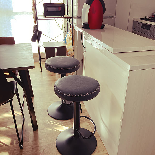 ポイント10倍 カウンターチェア 北欧 おしゃれ バーチェア ハイスツール スツール ヴィンテージ 椅子 丸椅子 レザー 店舗 レトロ