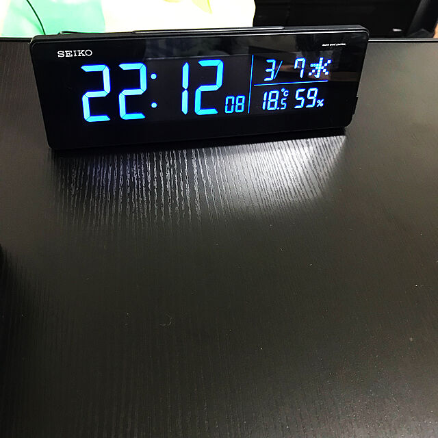 セイコークロック 電波時計 置時計 デジタル 目覚まし時計 おしゃれ 全2色 アラーム 温度 湿度 ACアダプター SEIKO DL205 インテリア  日付のレビュー・クチコミとして参考になる投稿18枚 | RoomClipショッピング