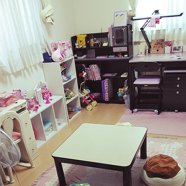 写真付きレビュー 学習デスク 学習机 デスクセット 勉強机 かわいい 女の子 コイズミ デコプリステップアップデスク 97cm ミディアムタイプ Sdf 246bk Rm パープルメタリックの通販商品 口コミ情報 Roomclipショッピング